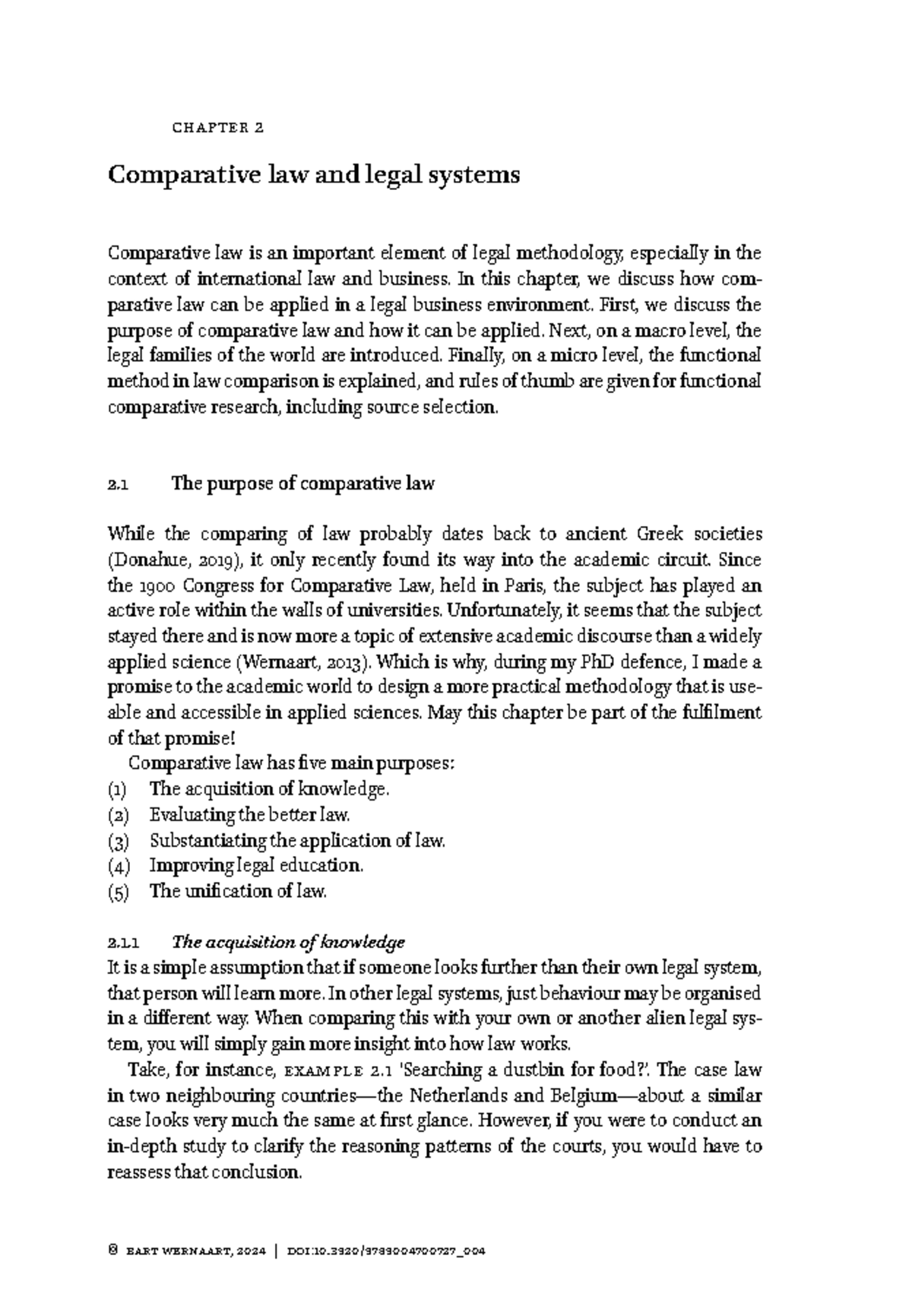 Chapter 2: Comparative Law and Legal Systems in International Context ...
