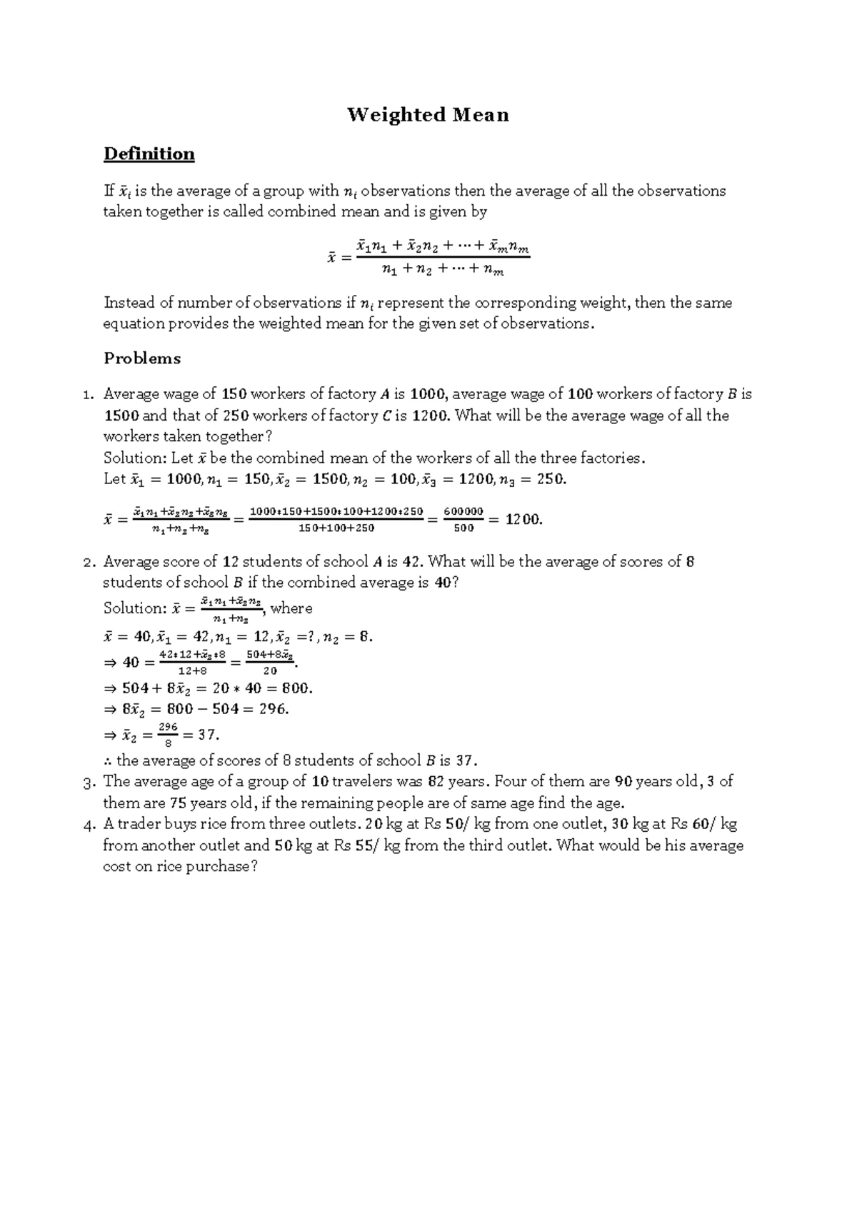 M1 T3 Median - Definitions, Formulas, and Solved Problems - Studocu