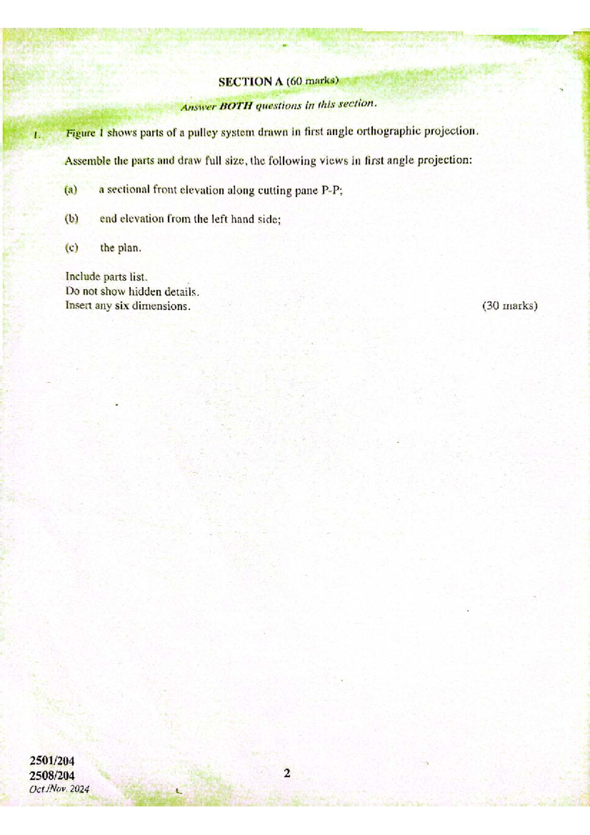 Solved Assembly Question for Engineering Drawing (ENGR 101) - Studocu