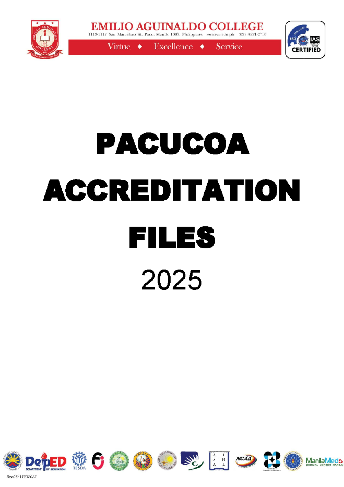 Medtech Equipments for PACUCOA Accreditation 2025 Standards - Studocu