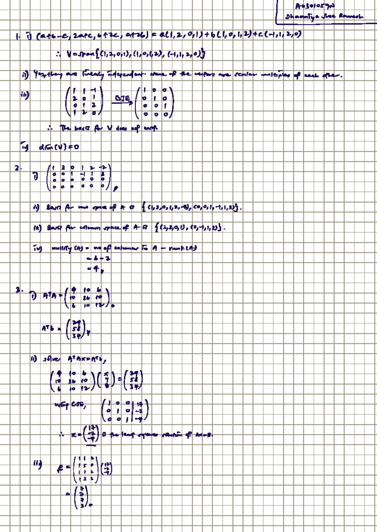 MA1513 Tutorial 3 - Assignment 3 - A0301059N Dhaaniya a Svee Ramesh 1 ...