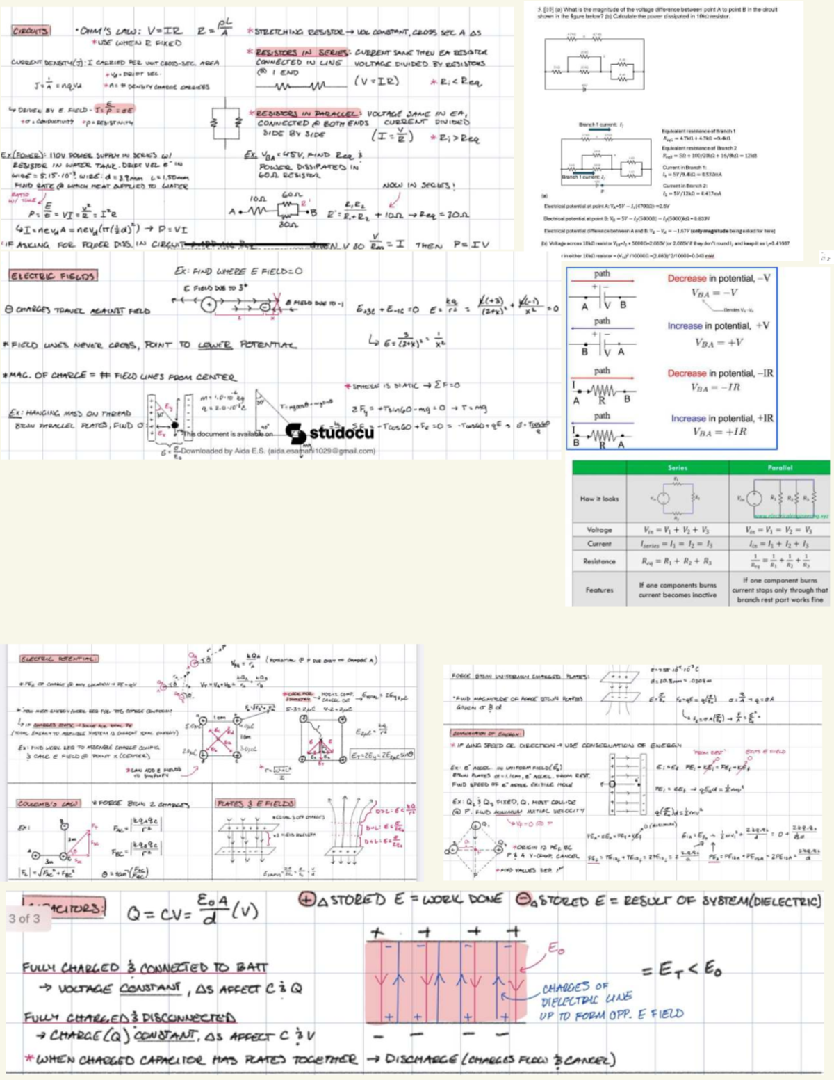 Phys 102 Final Exam Crib Sheet: Key Concepts and Calculations - Studocu