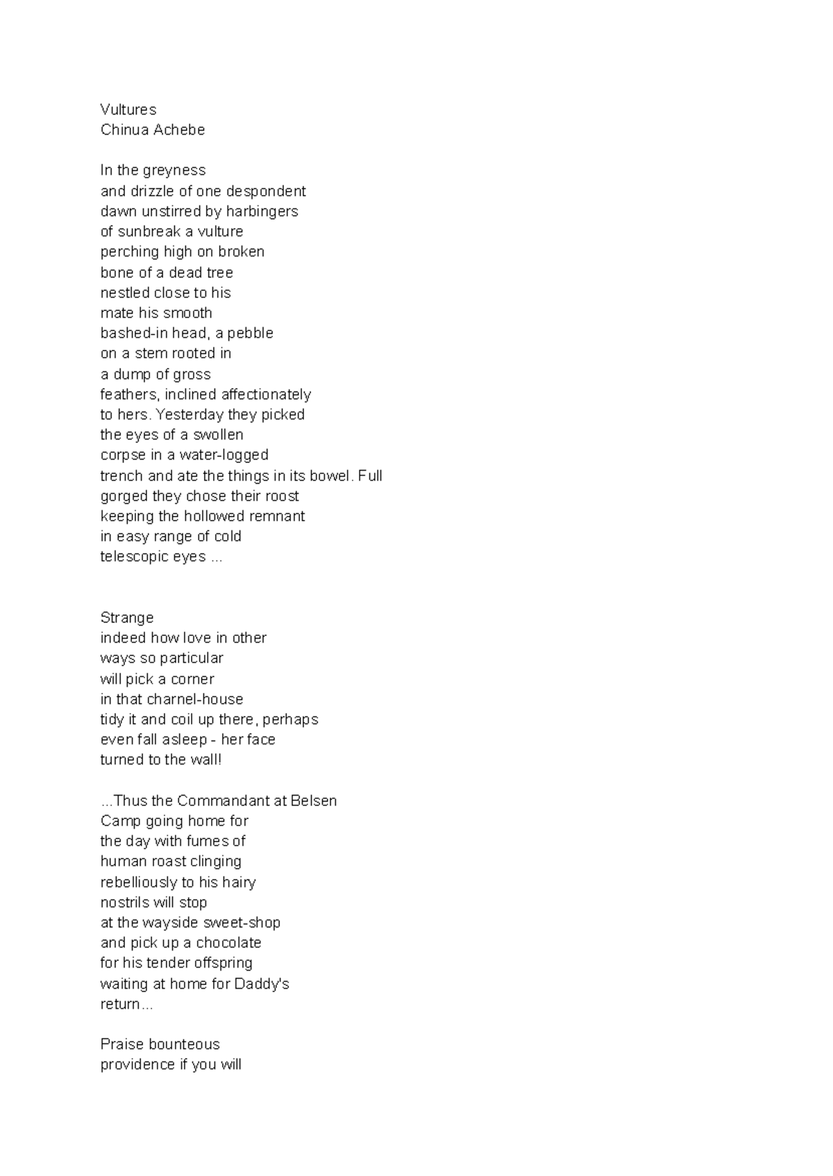 Postcolonial Poetry Anthology: Poems RM - Studocu