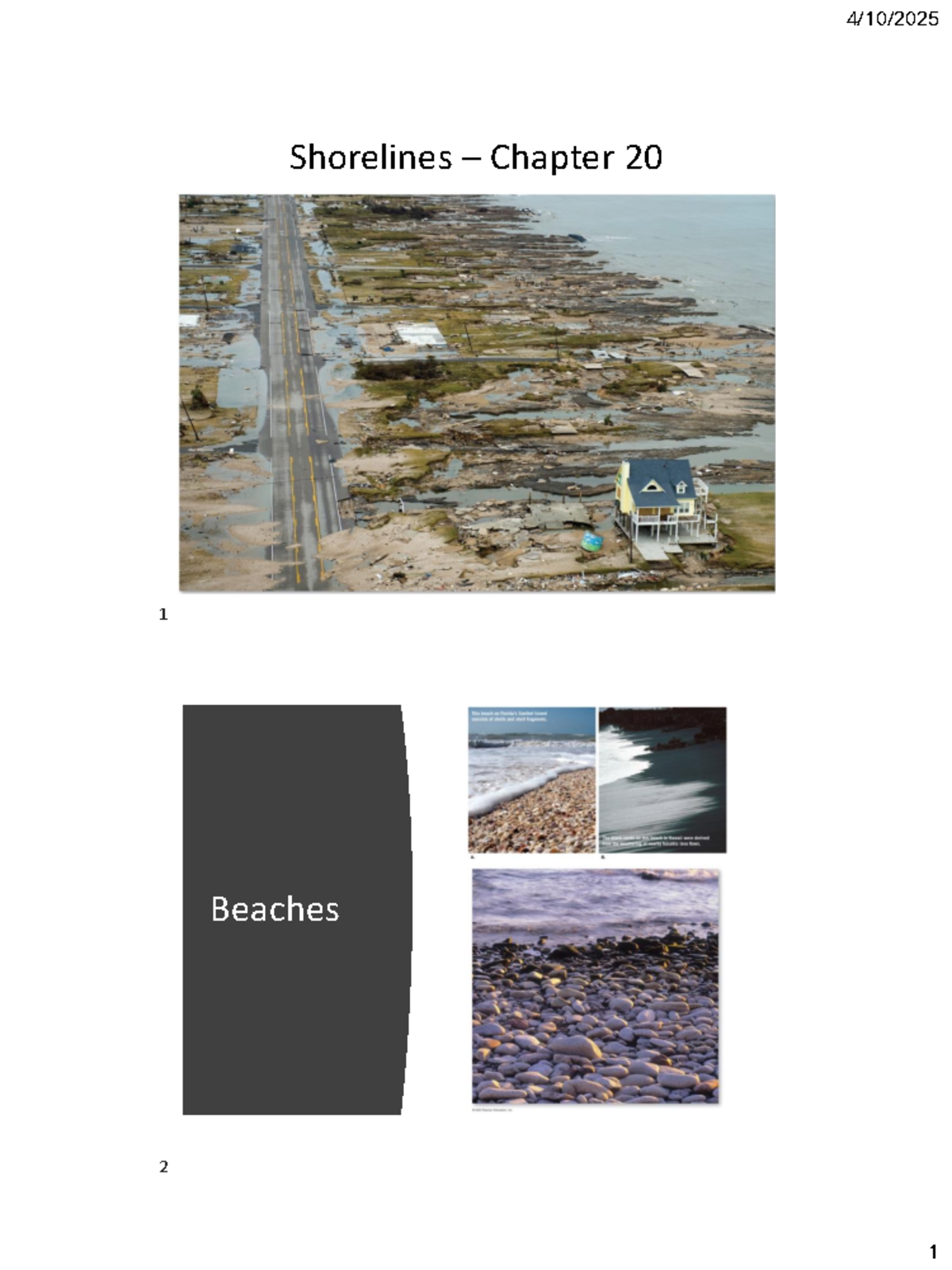 Shorelines: Coastal Processes and Hazards - Chapter 20 Notes ...