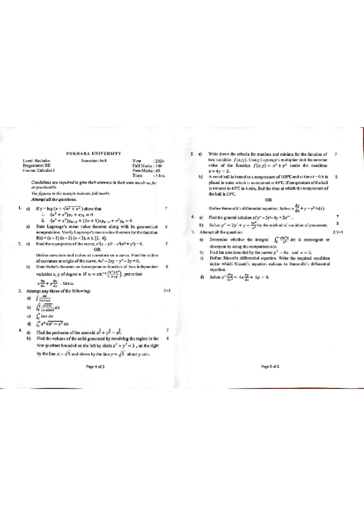 Calculus I-24 Fall 2024: Maxima, Minima & Differential Equations - Studocu