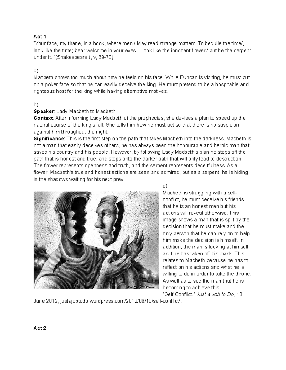 Macbeth Analysis Project: Exploring Themes of Guilt and Ambition - Studocu
