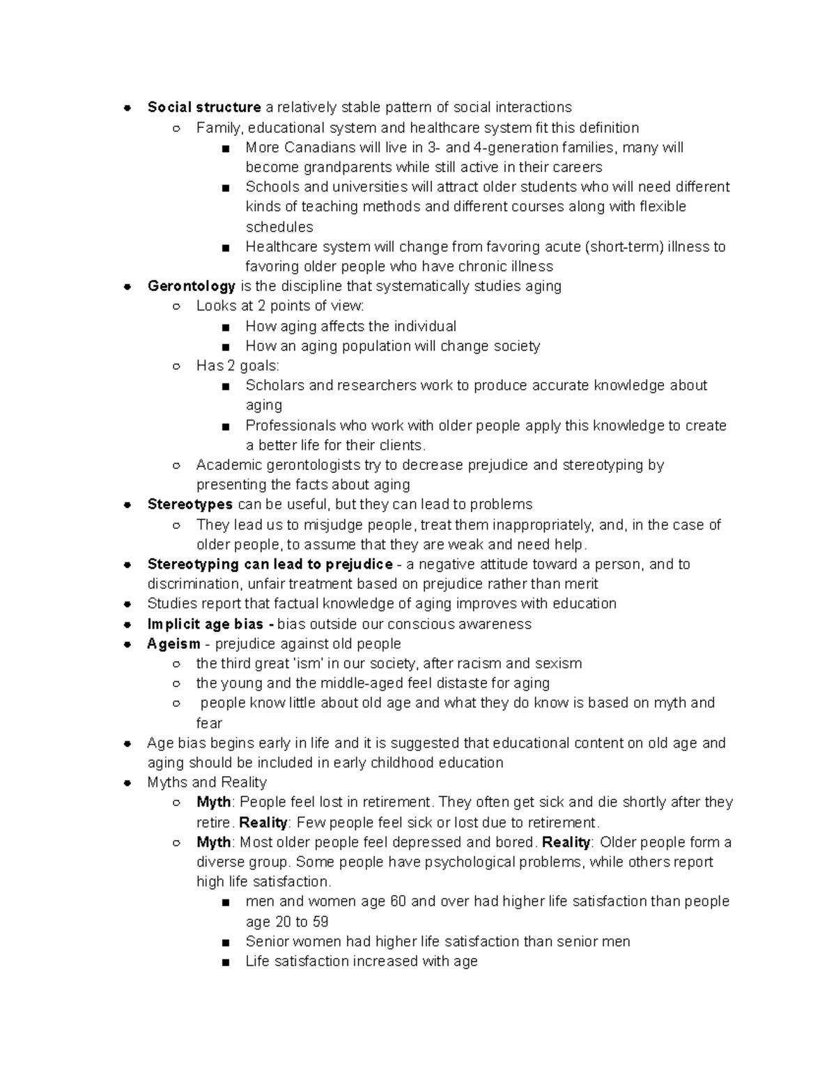 2711 Reading Notes: Understanding Gerontology and Aging Stereotypes ...
