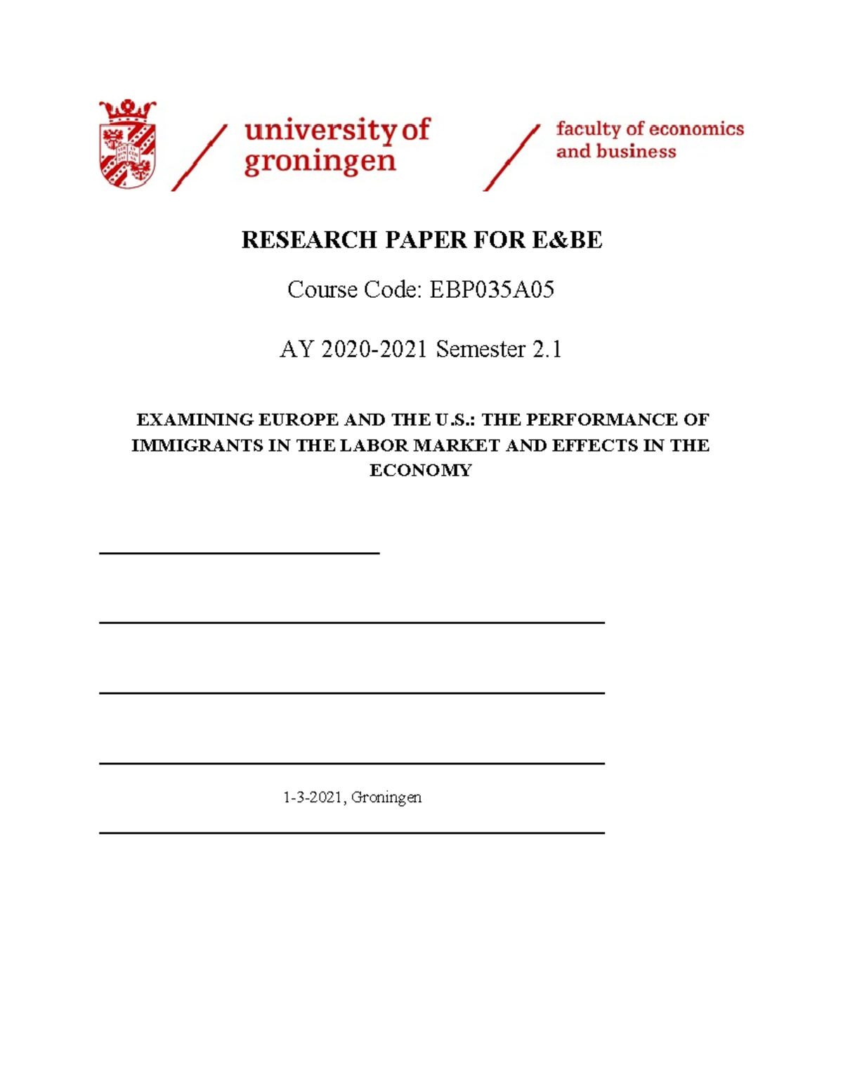 EBP035A Research Paper: GLR Migration Economics & Labor Market Effects ...