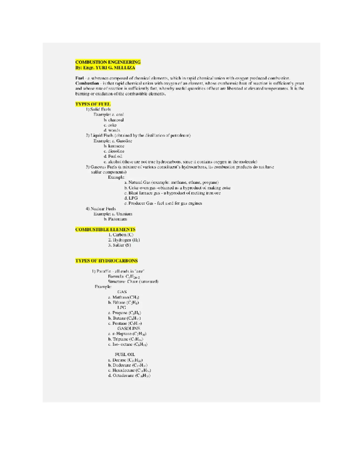 Fuels and Combustion Notes - Basic Mechanical Engineering - Studocu