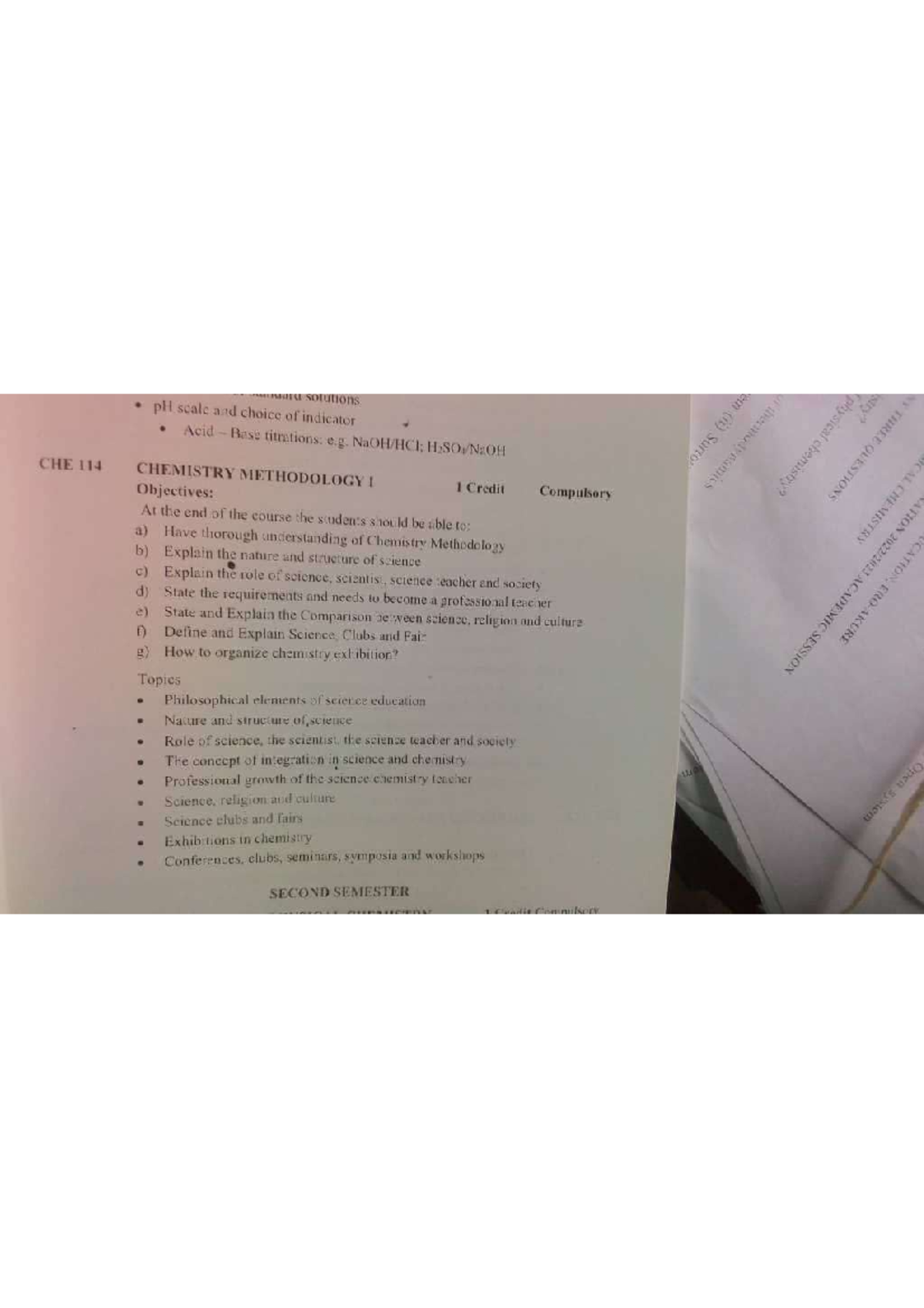 CHM 114 (NCE) - Lecture Notes on pH Scale & Acid-Base Indicators - Studocu