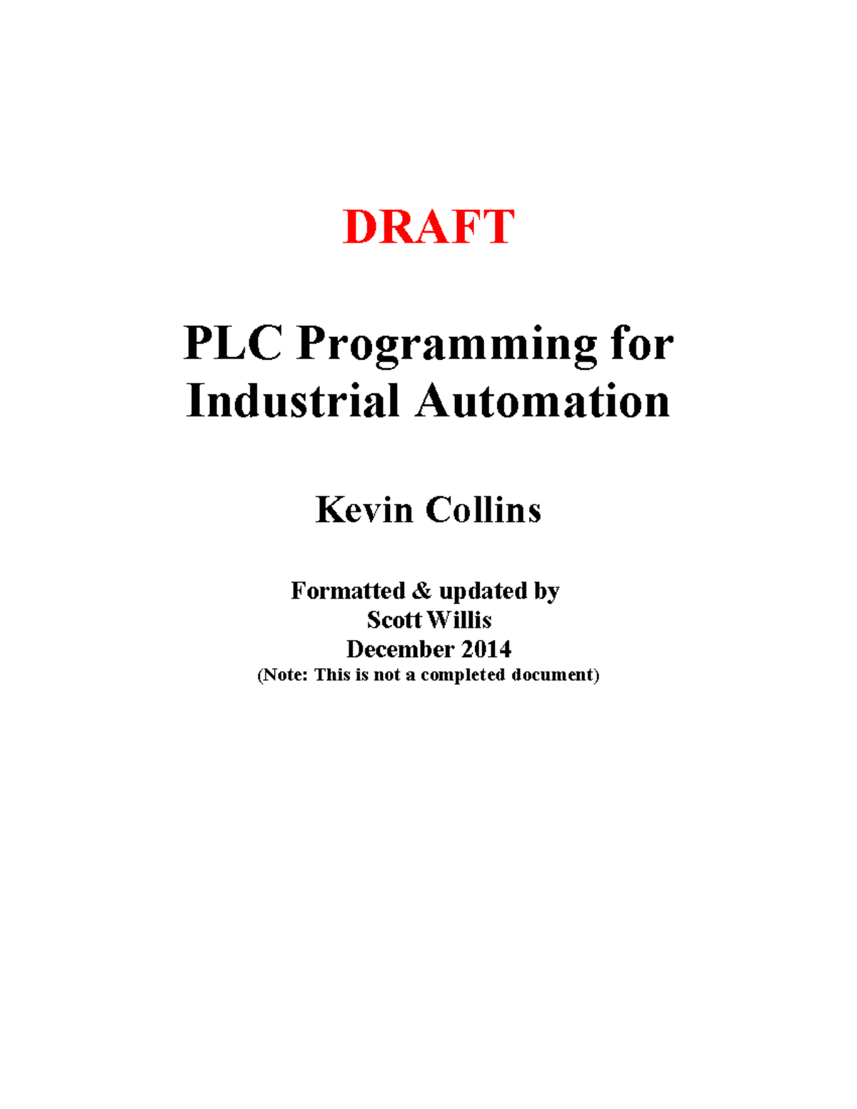 PLC Programming Basics: A Comprehensive Guide to Automation - Studocu