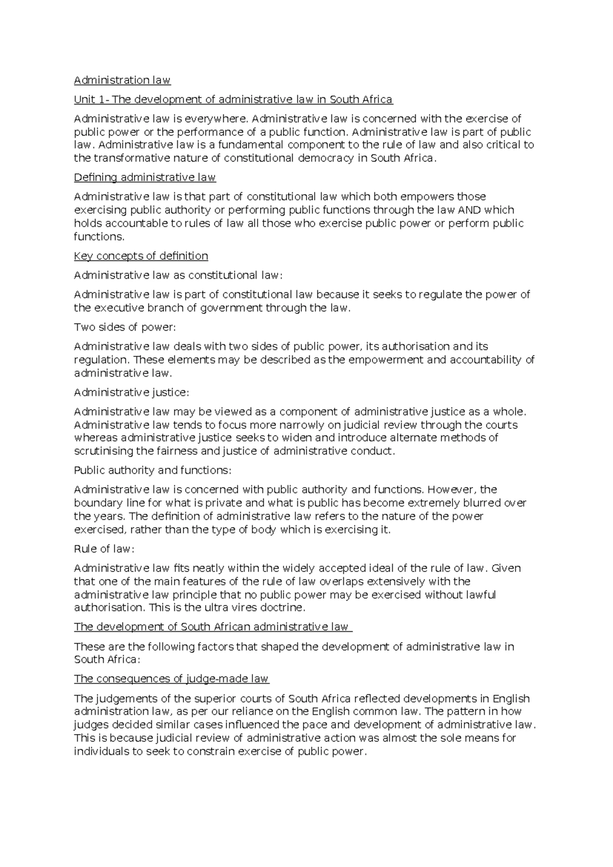 LADM - Unit 6: Understanding Procedural Fairness in Law - Studocu