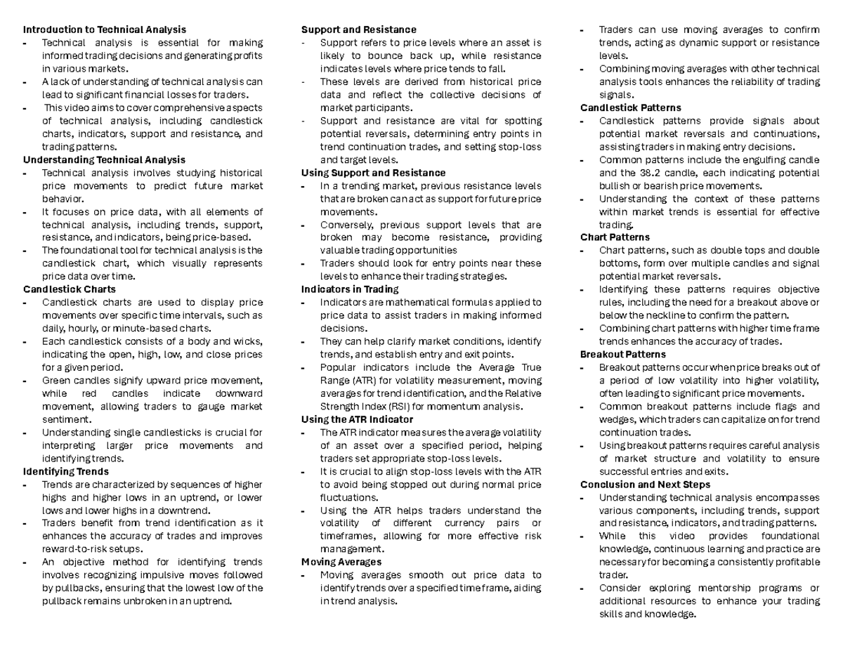 Introduction to Technical Analysis - Introduction to Technical Analysis ...