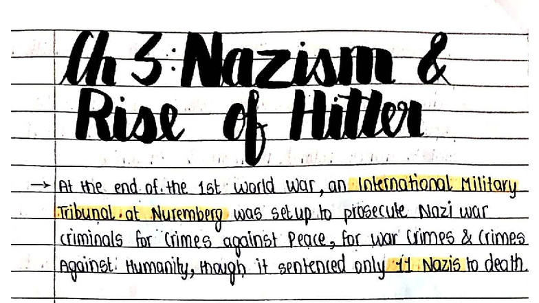History Chapter 3: Nazism and the Rise of Hitler - Class 9 CBSE Notes ...