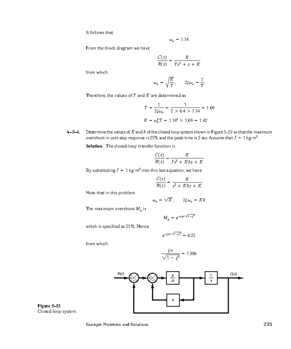 Modern Control Engineering Problems & Solutions A–5–4 to A–5–8 - Studocu