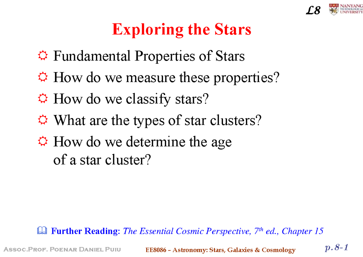 Lecture Notes 08 - Properties of Star Types and Classification 2020 ...
