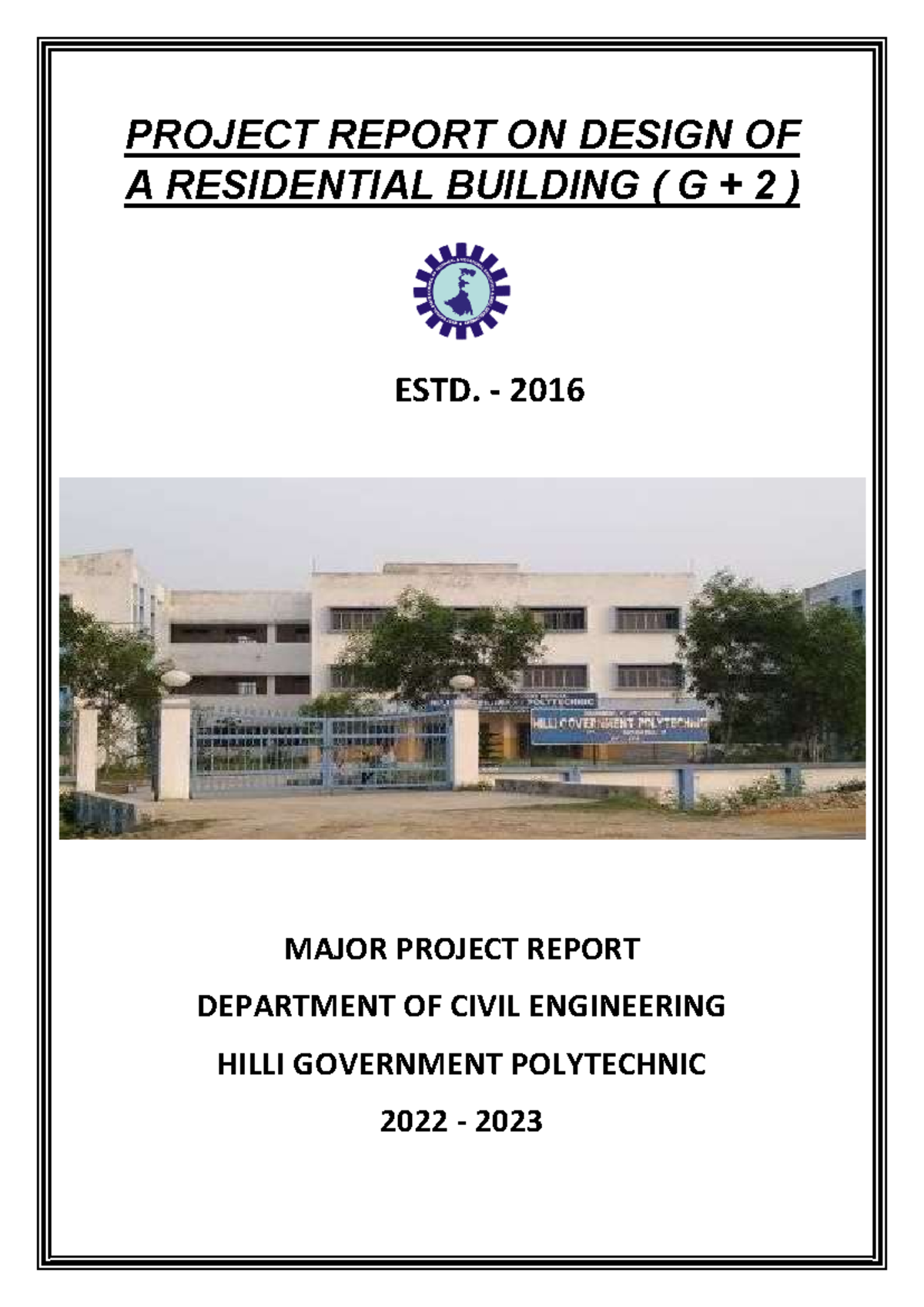 Final Project Report on Residential Building Design (G + 2) - Civil ...