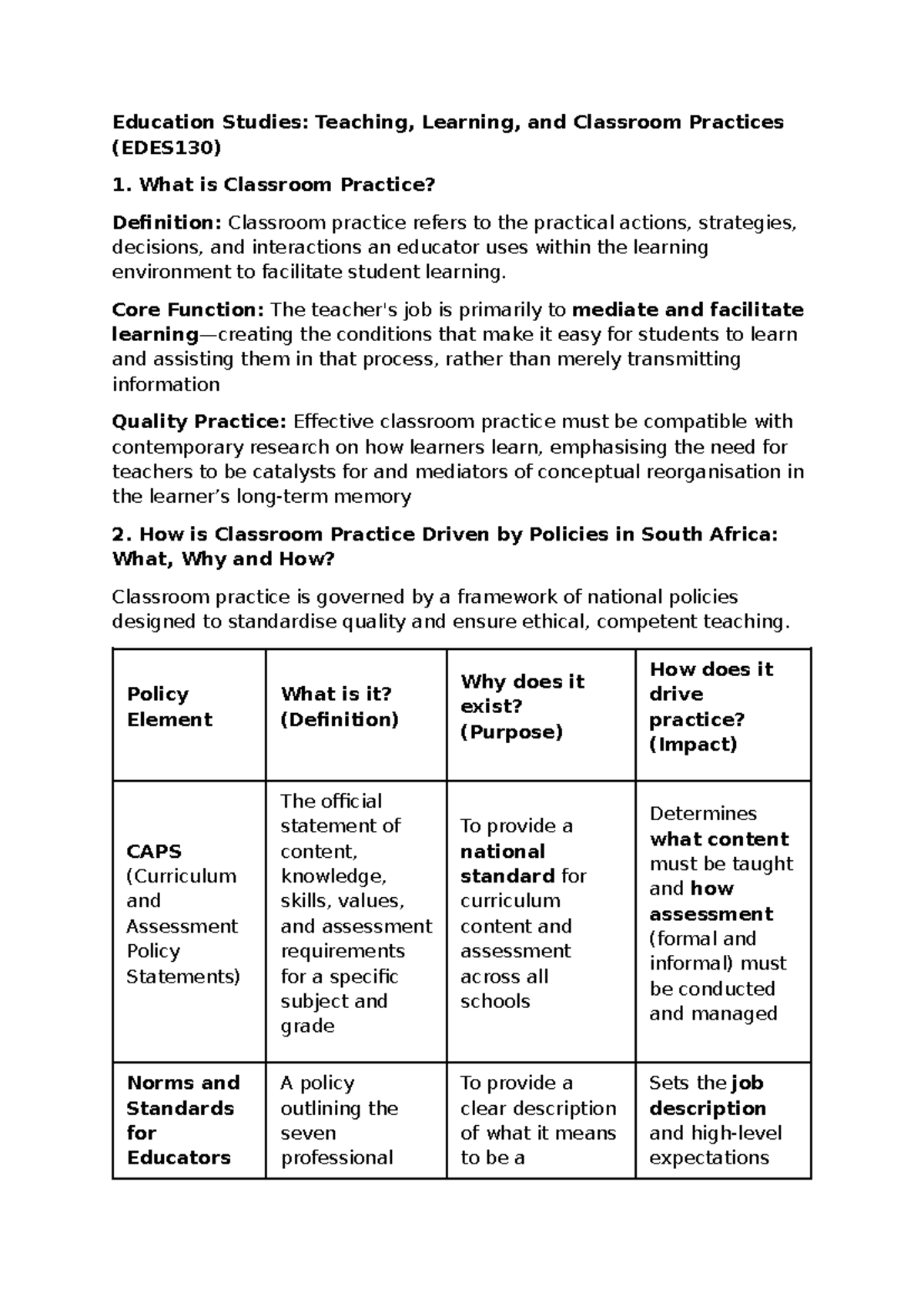 Understanding SACE Ethics and Teacher Roles in South African Education ...