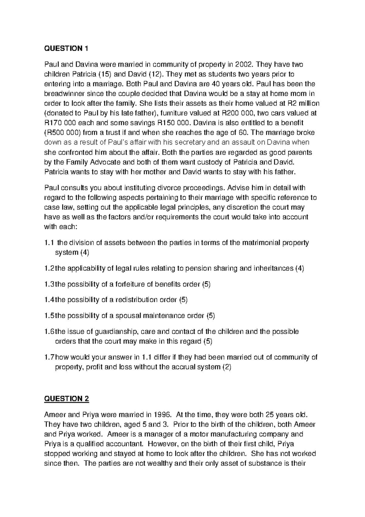 Family Law Chapter 8-10: Divorce Proceedings and Custody Issues - Studocu