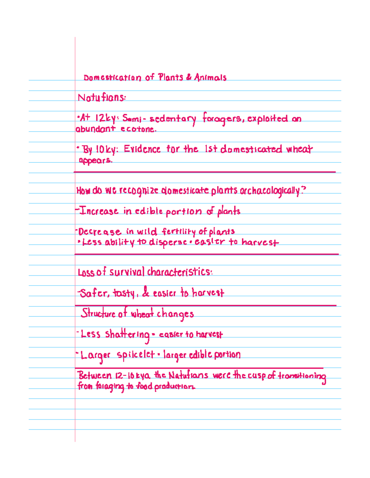 Plant and Animal Domestication Notes - Domestication of Plants Animals ...