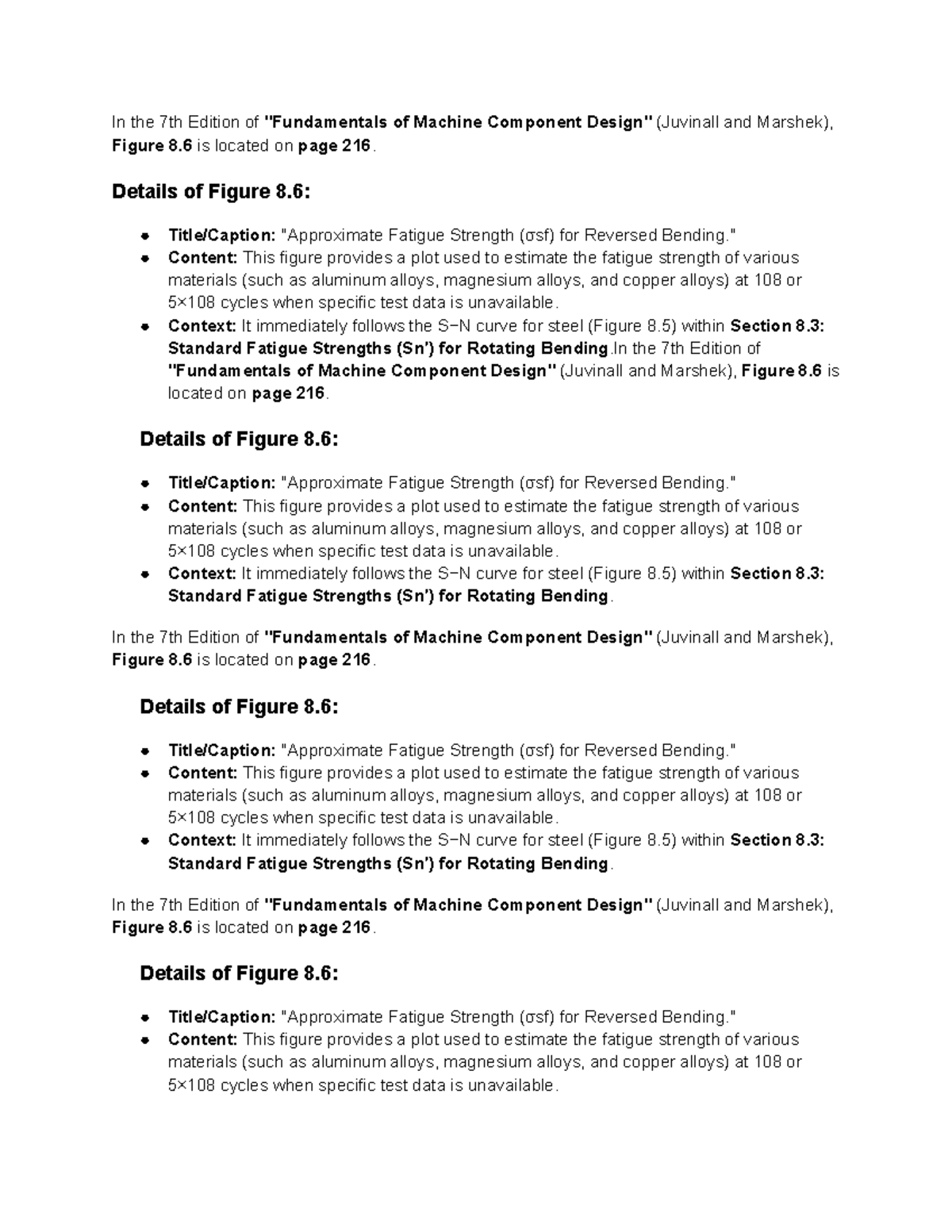 Machine Component 7th Ed: Figure 8.6 Fatigue Strength Analysis - Studocu