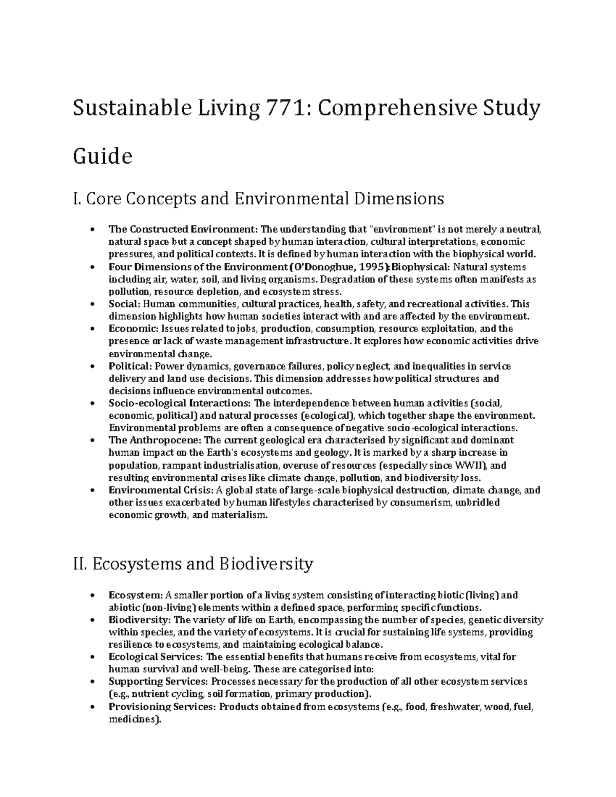 Sustainable Living 771: Comprehensive Study Guide on Environmental ...