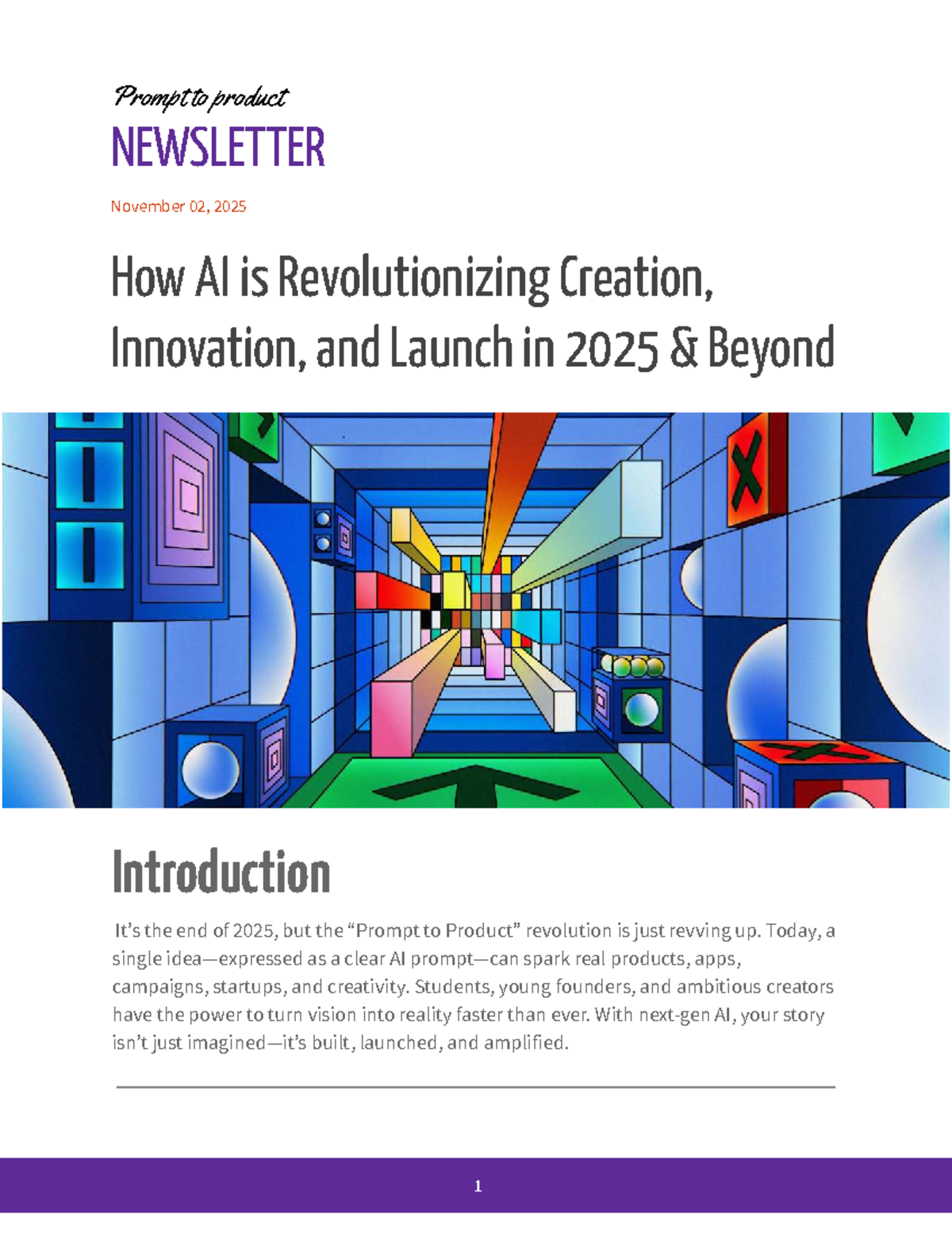 Newsletter - How AI is Revolutionizing Creation & Innovation in 2025 ...