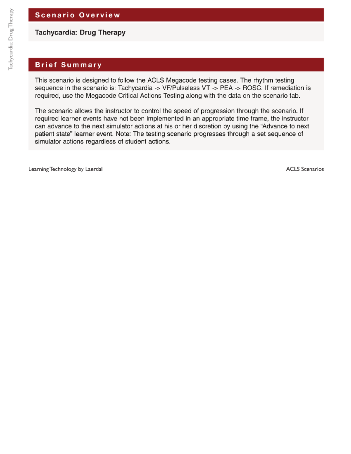 ACLS MegaCode Simulation: Tachycardia Drug Therapy Scenarios - Studocu