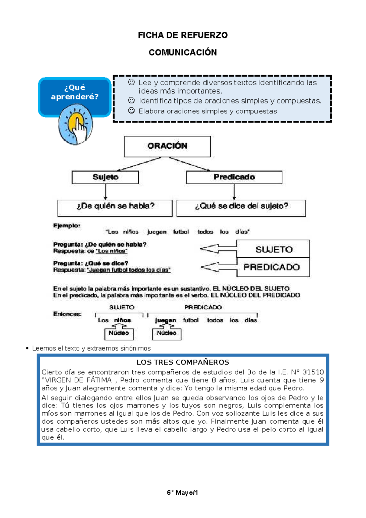Ficha De Oraciones Simples Y Compuestas Vrogueco