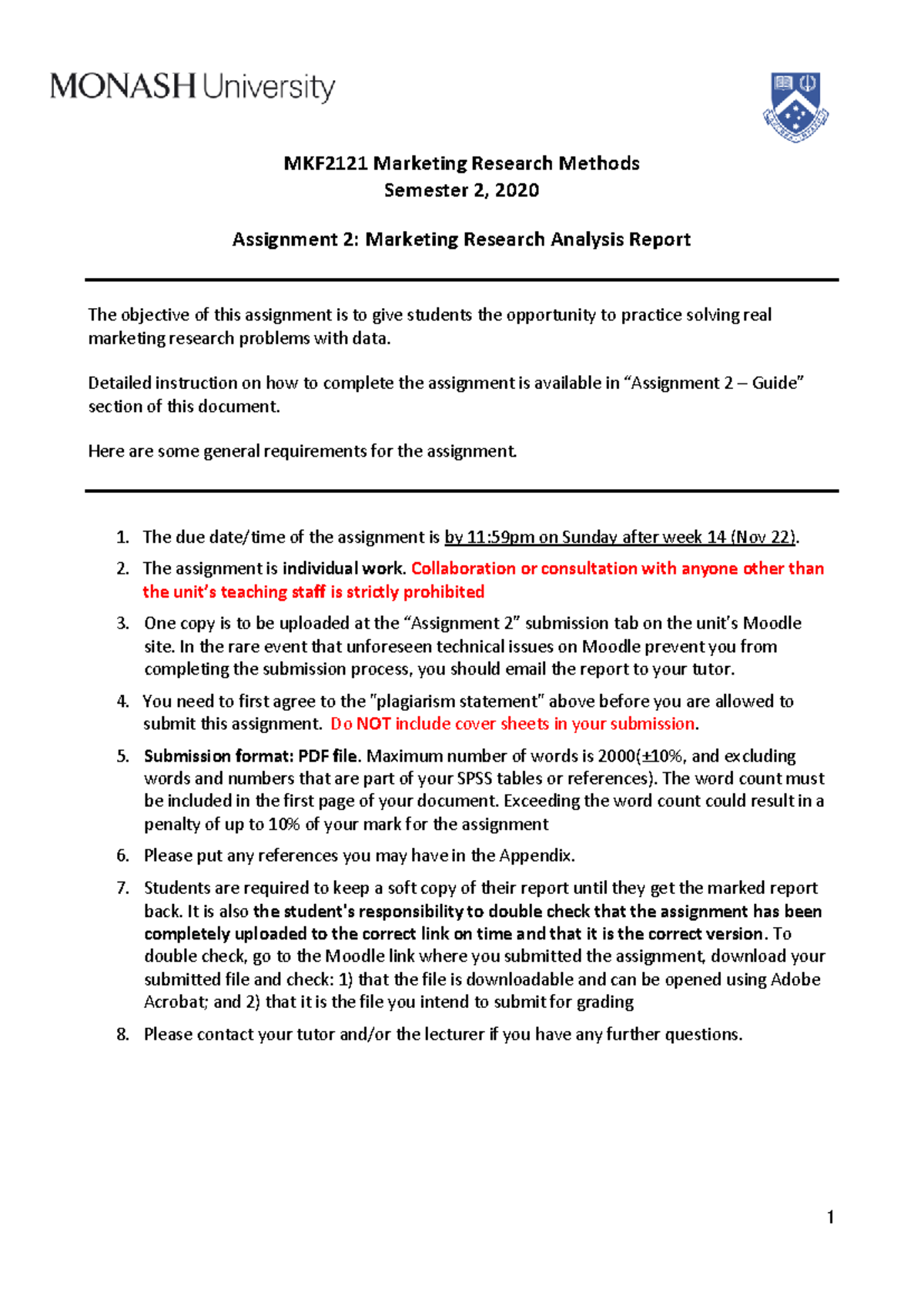 MKF2121 Marketing Research Methods: Assignment 2 Analysis Guide - Studocu