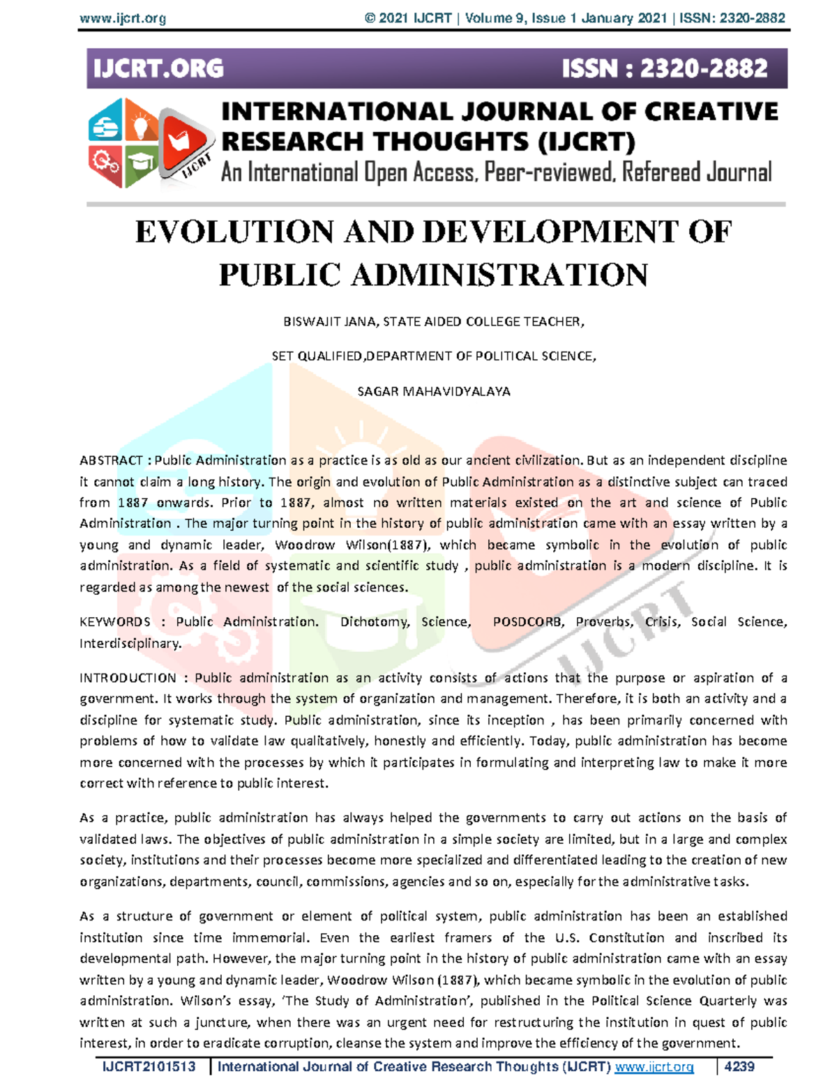 Evolution and development of PA - EVOLUTION AND DEVELOPMENT OF PUBLIC ...