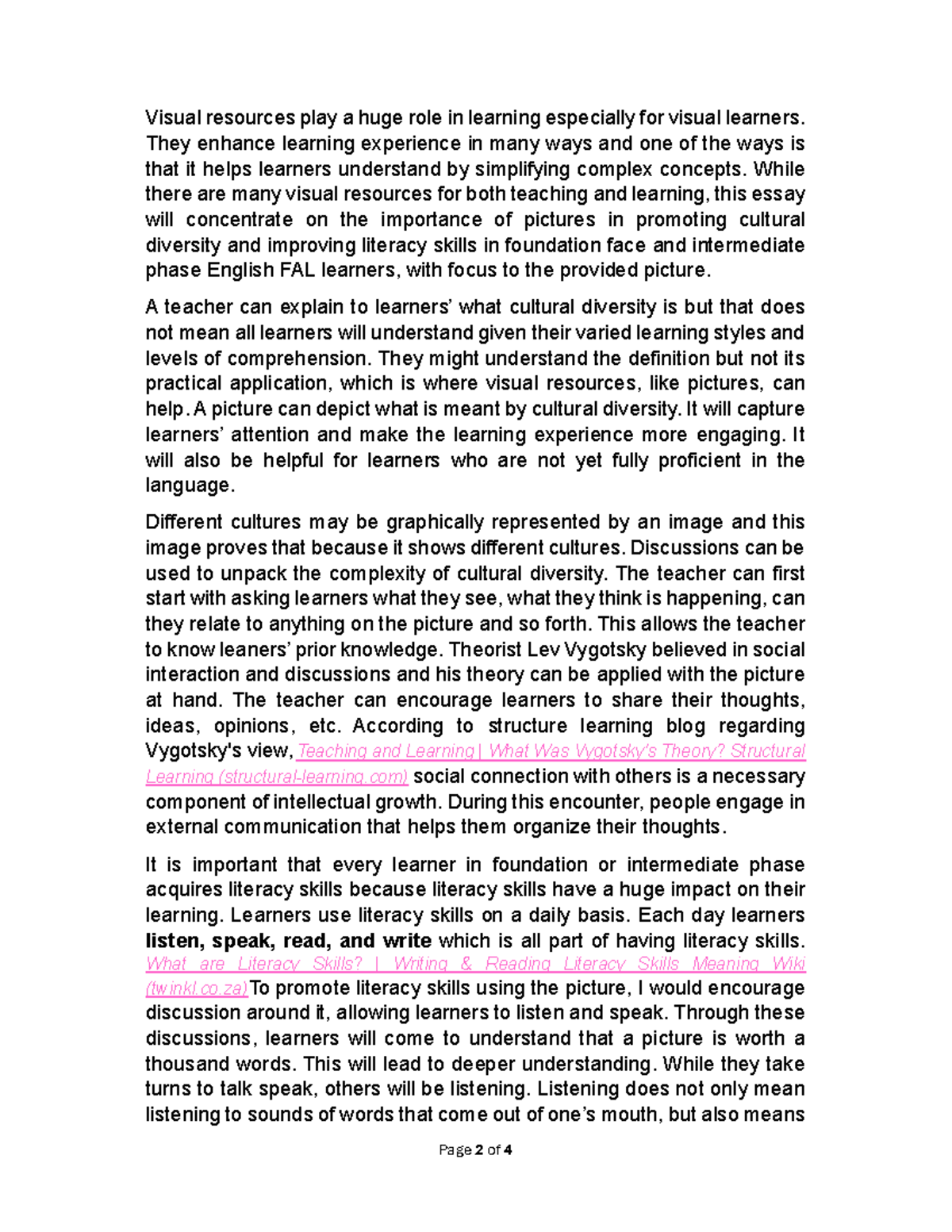 ENG2611 - ASS 03: The Role of Visual Resources in Enhancing Literacy ...