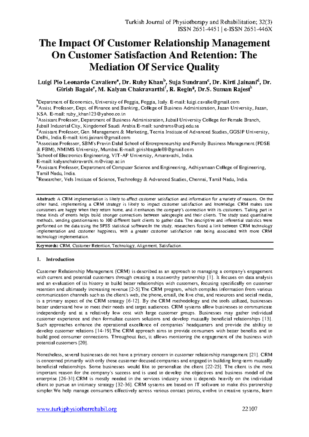 The Impact of CRM on Customer Satisfaction & Retention: A Study on Bank ...