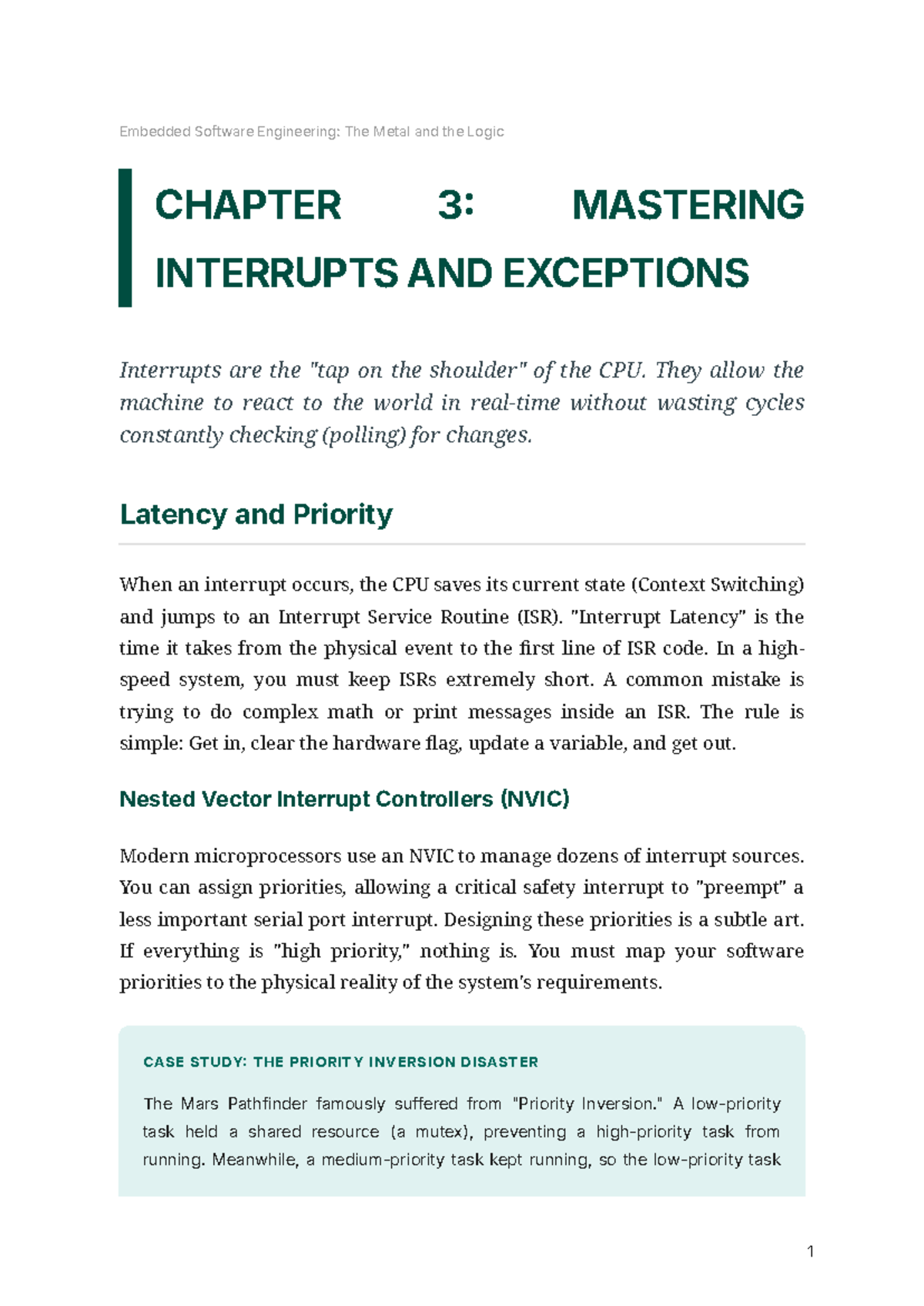 Embedded Software Engineering: CH 3 - Mastering Interrupts & Exceptions ...