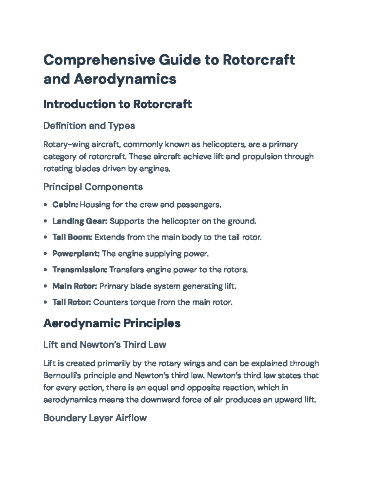 Comprehensive Insights on Rotorcraft Aerodynamics and Stability ...