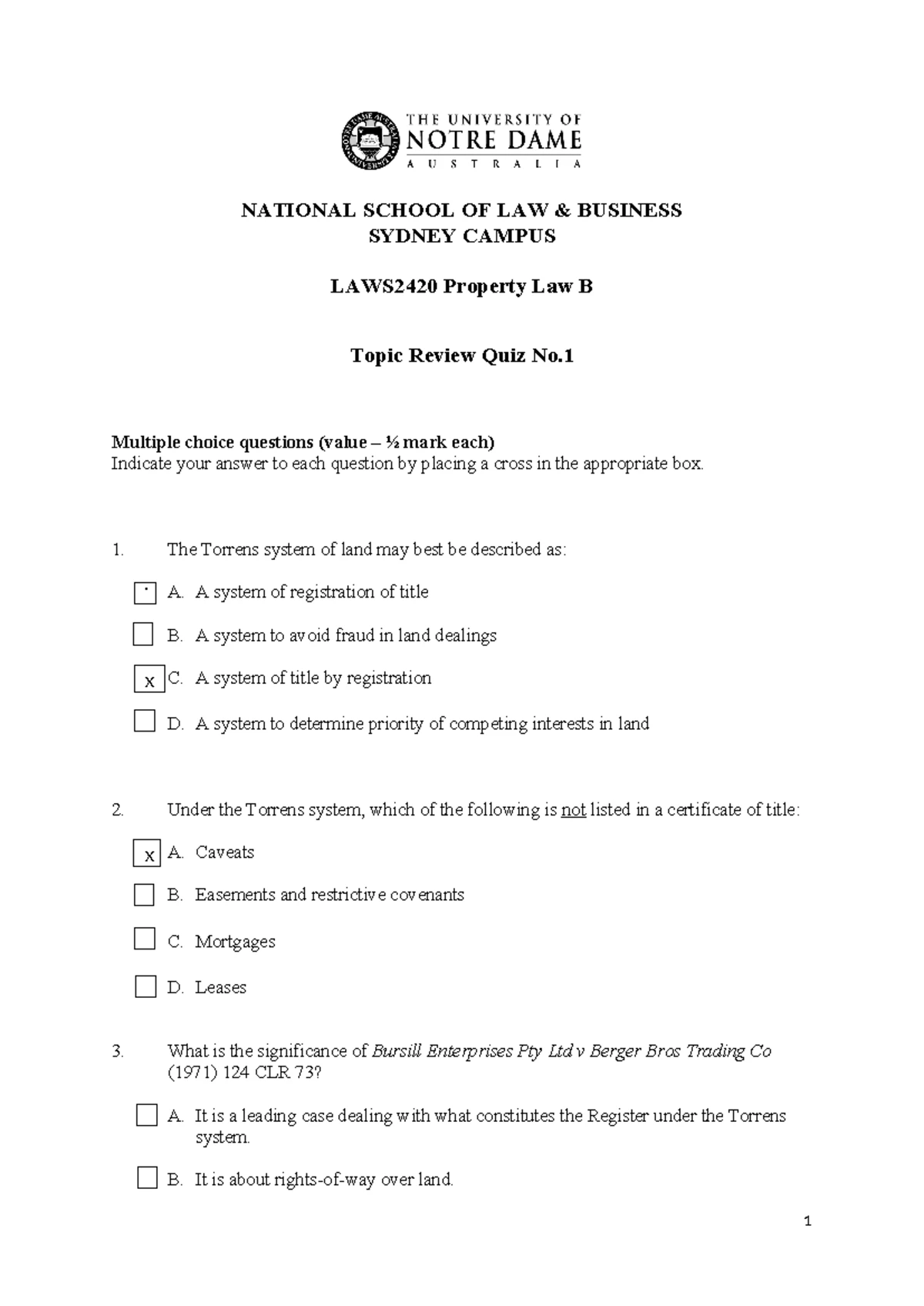 Property Law B Exam Notes: Week 1 - Leases & Licences Overview - Studocu