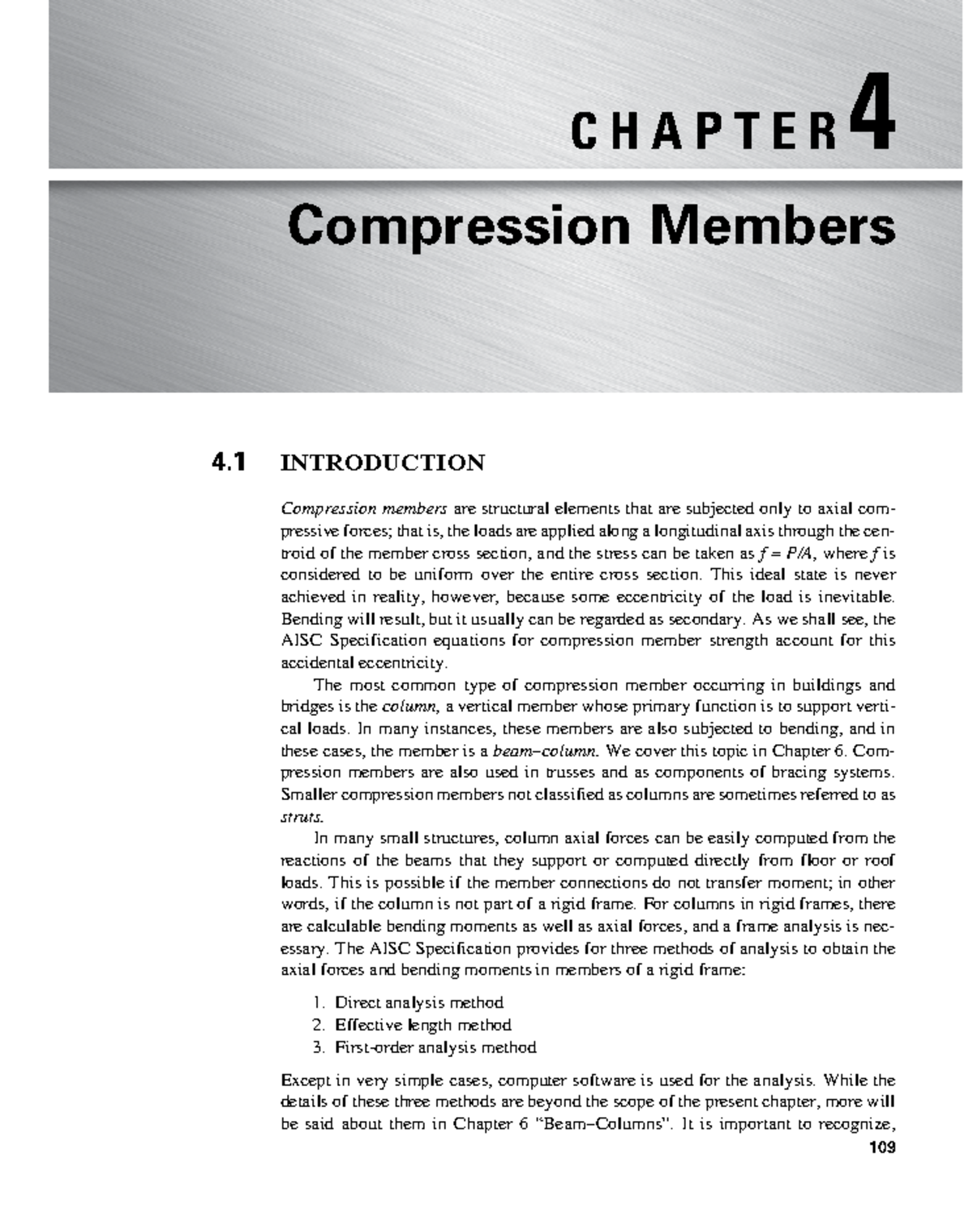 MUCLecture 2023: Chapter 4 - Compression Members Analysis - Studocu