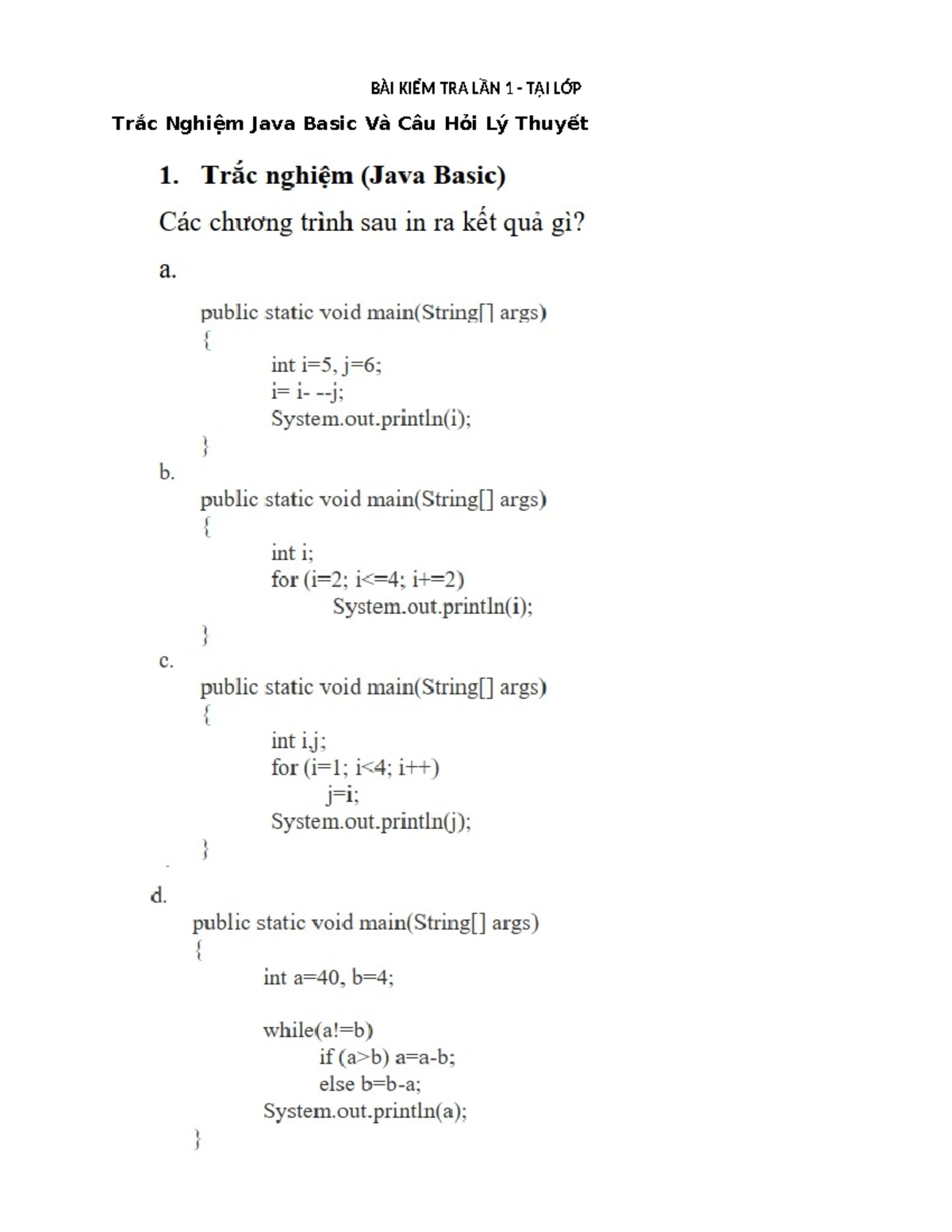 Object Oriented Programming (503005) Programming Lab 2: Arrays ...