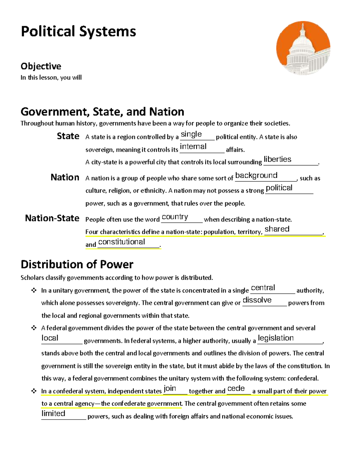 Political Systems (POL 101): Understanding Government Structures and ...