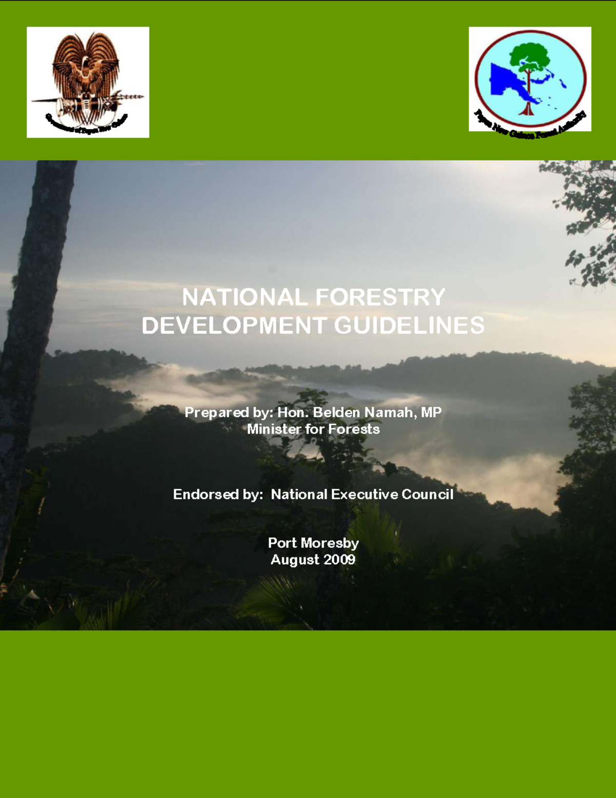 National Forestry Development Guidelines (NFDG) - Final Draft Review ...