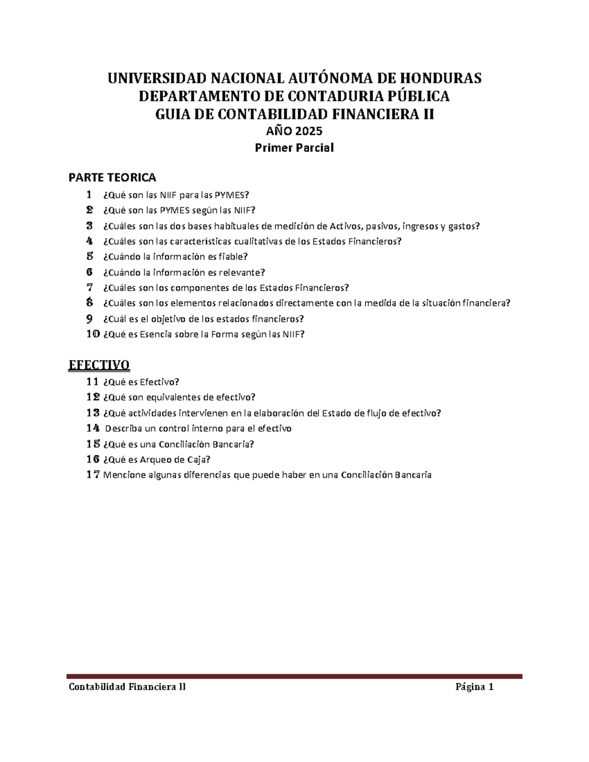 Guía de Contabilidad Financiera II - Primer Parcial 2025 - Studocu