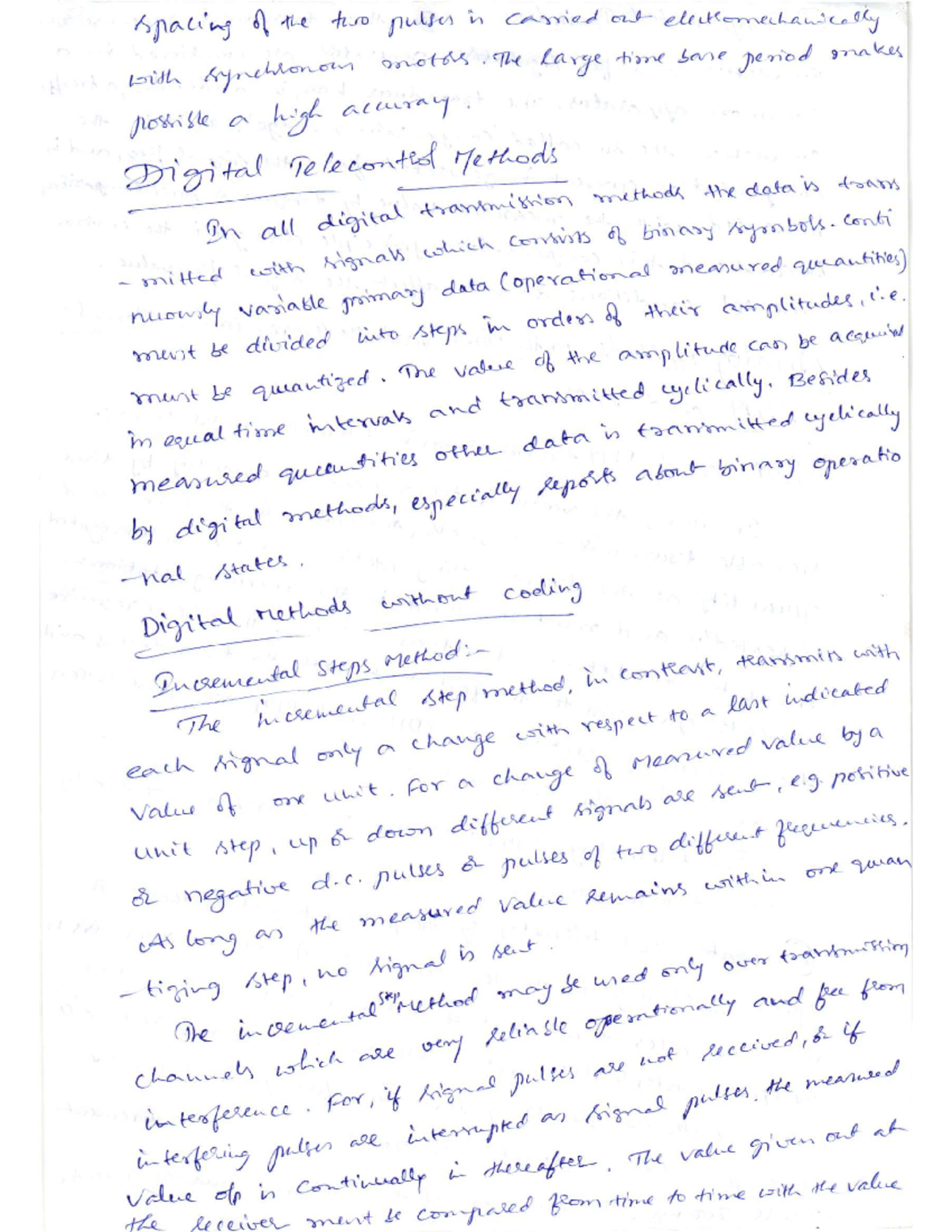 Telecontrol Classwork: Digital vs. Analog Transmission Methods - Studocu