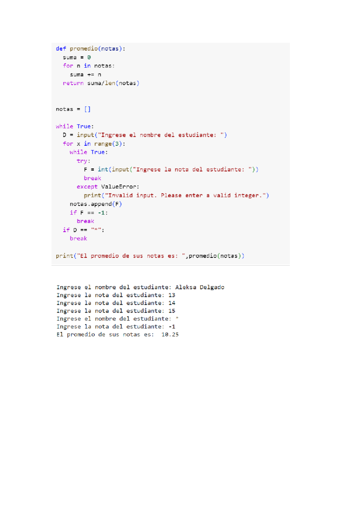 Control de Promedios de Estudiantes en Python - CS101 - Studocu