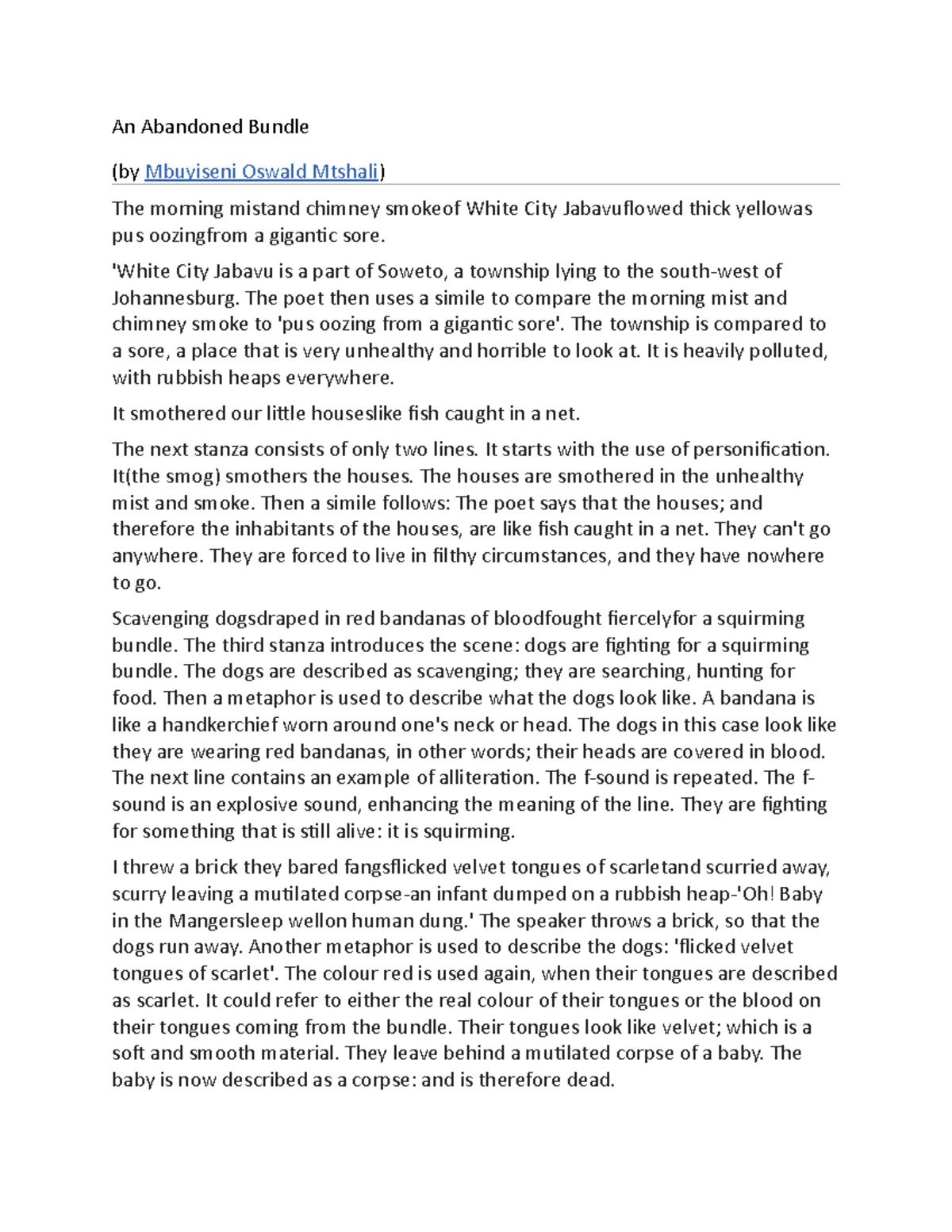 FAL P2 - English Literature: Novel Extract & Drama Analysis 2024 - Studocu