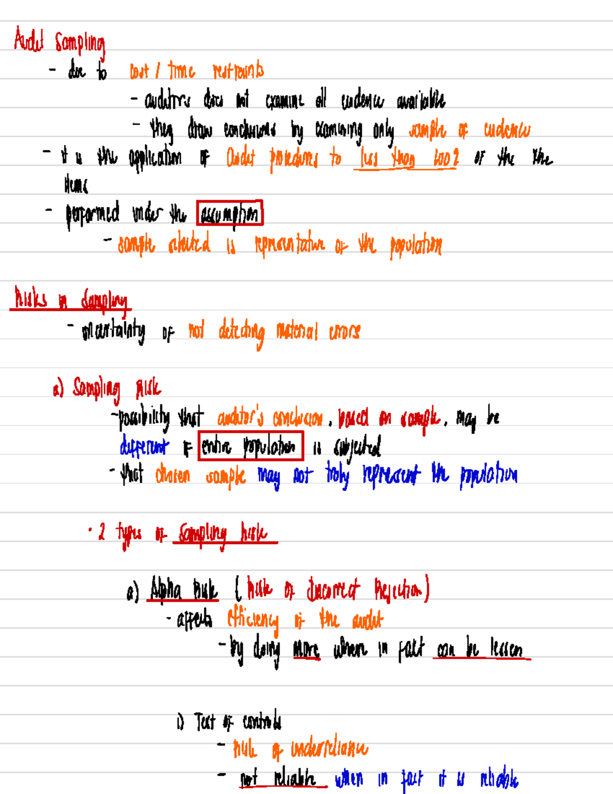 Audit Sampling Techniques and Risks in Auditing (Course Code: CHAP 9 ...