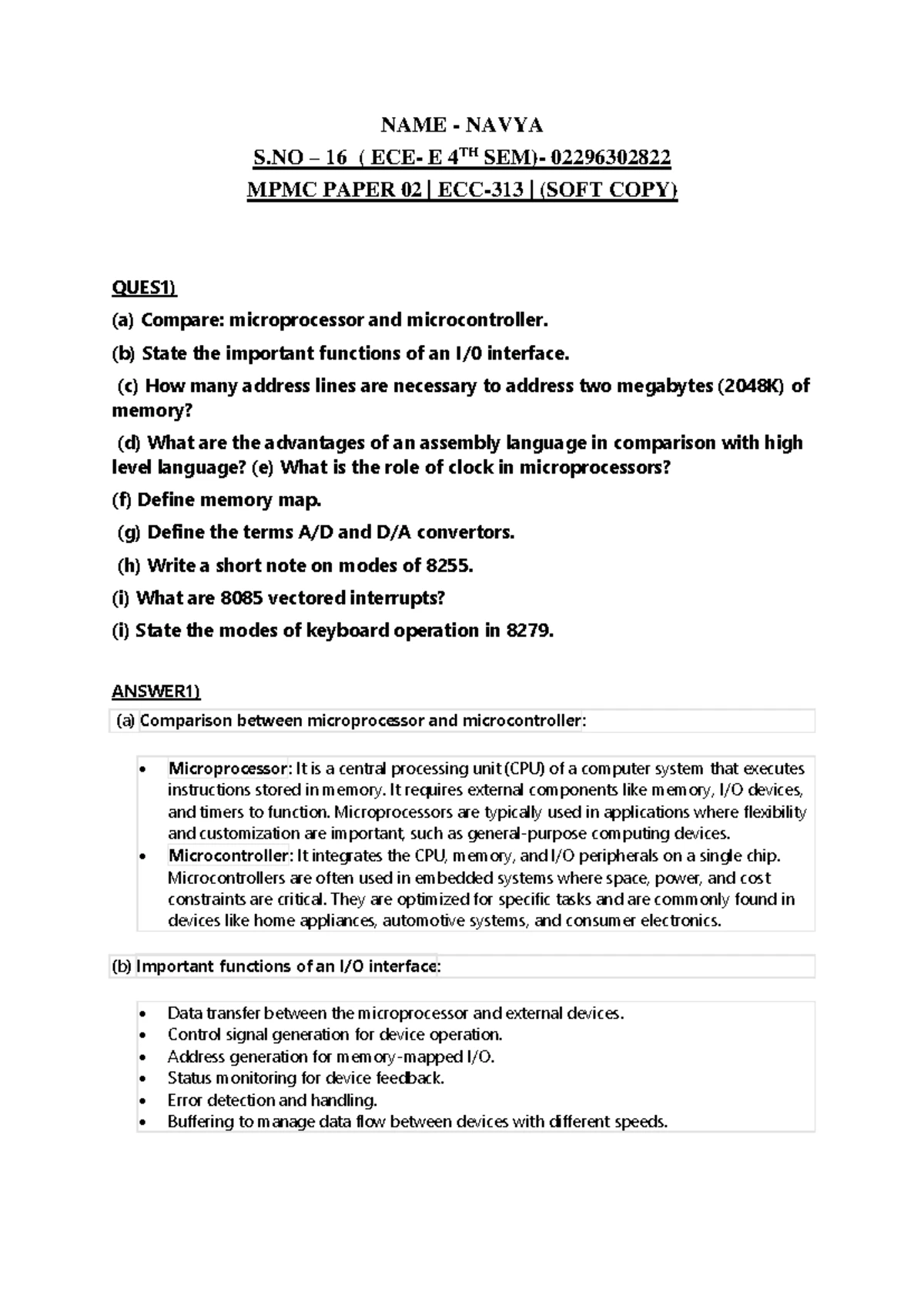 **MPMC Paper 3 - Understanding Microprocessor Concepts & Instructions ...