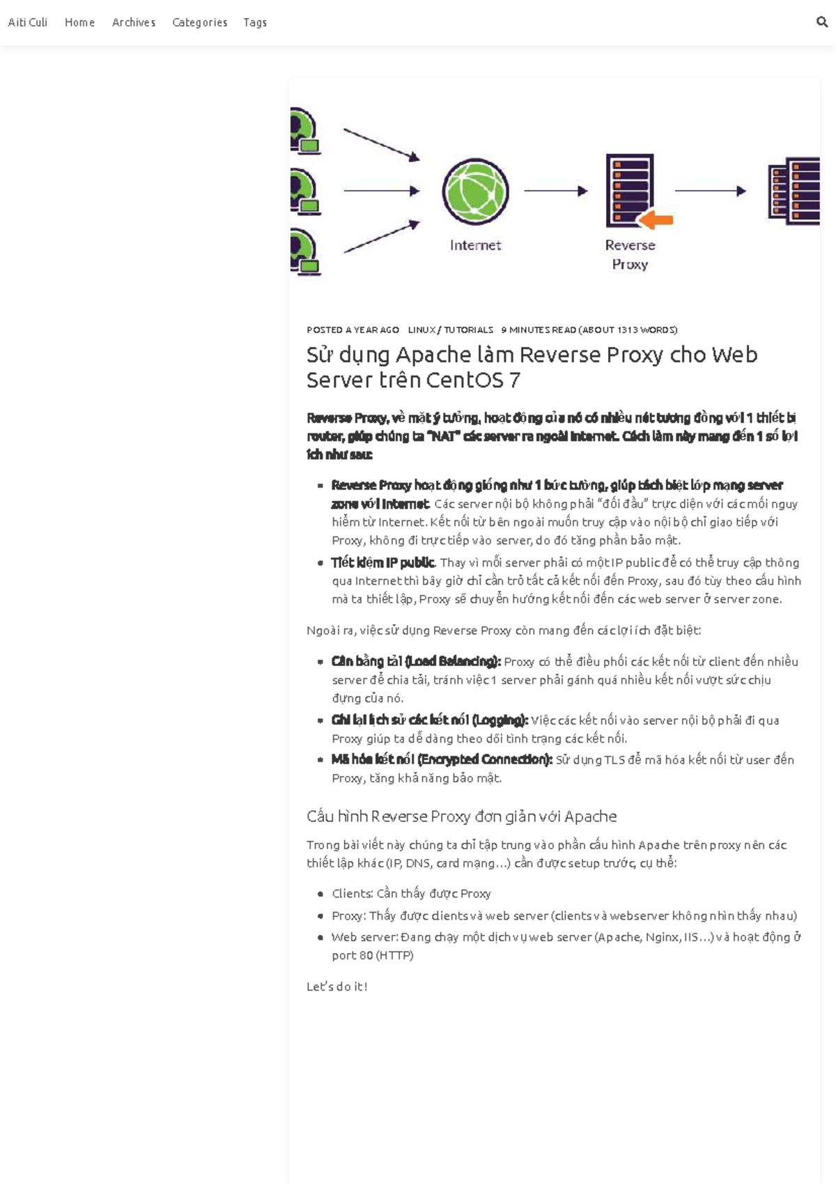 Cấu Hình Apache Reverse Proxy Trên CentOS 7 - Hướng Dẫn LINUX TUTORIALS ...