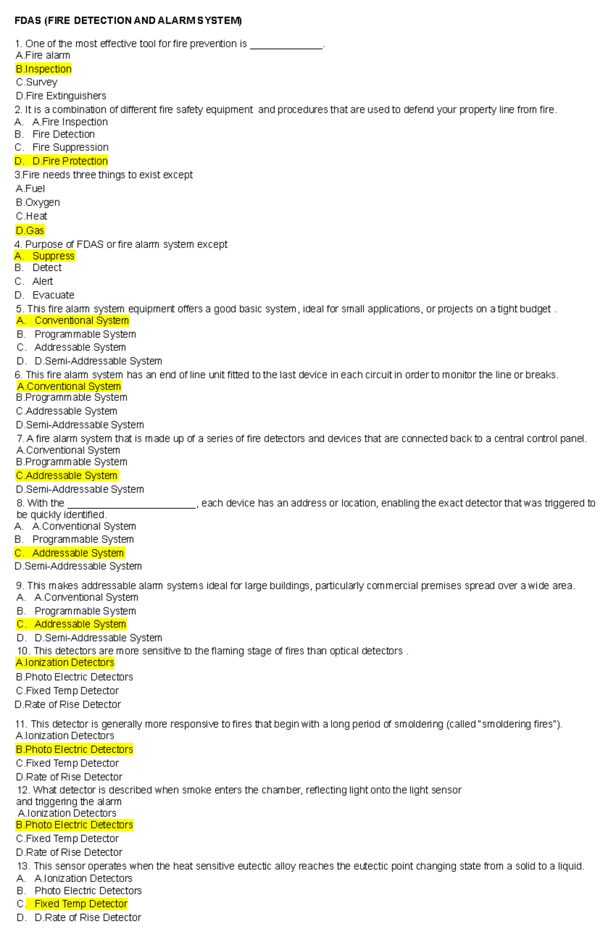ITE 221 - Comprehensive Notes on Fire Detection and Alarm Systems - Studocu
