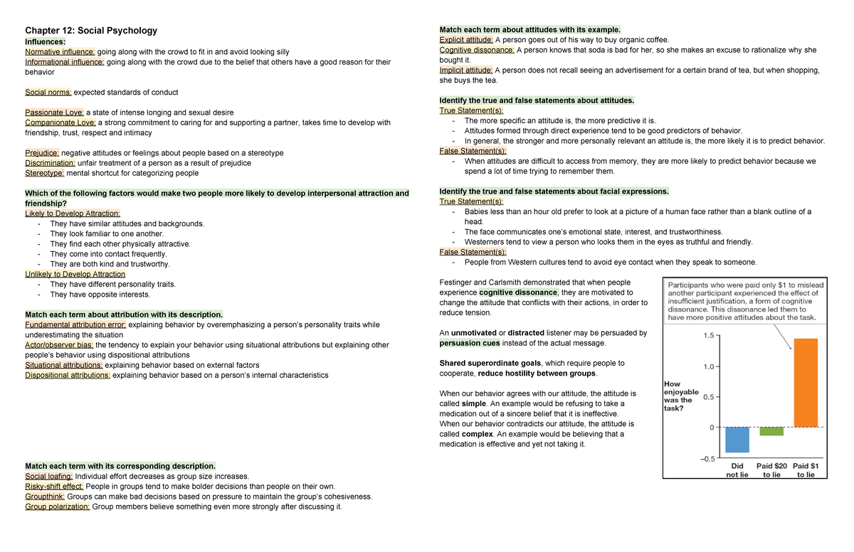 Psychology Notes Chapters 12-15: Key Concepts and Theories - Studocu