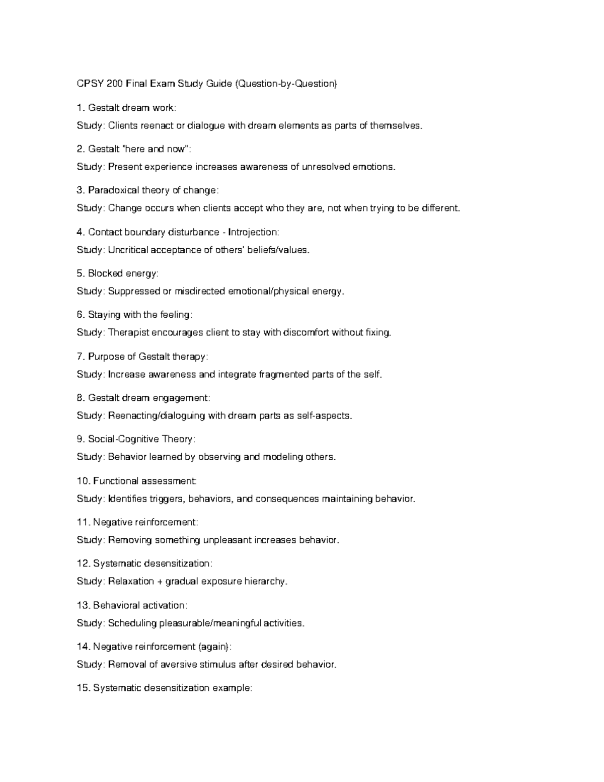 CPSY 200 Final Exam Study Guide - Studocu